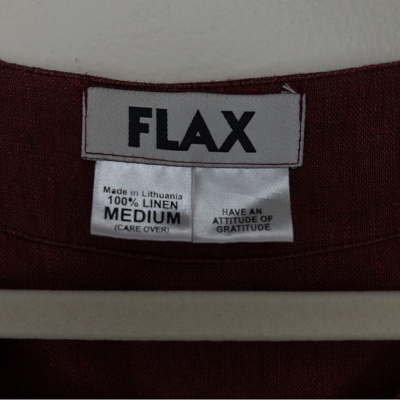 Flax Linen Button Up Shacket Lagenlook Blouse - Picture 6 of 6